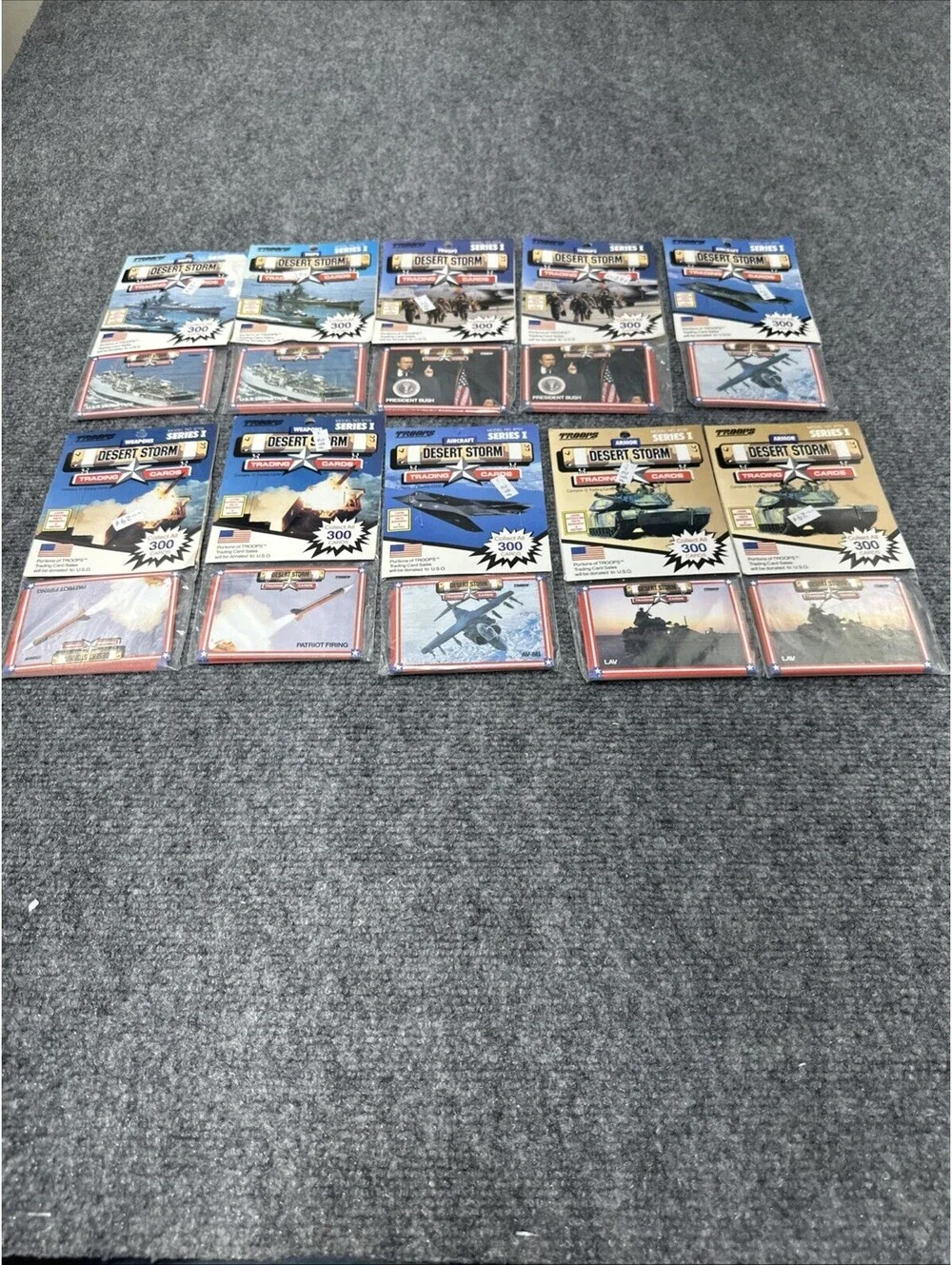 1991 Spectra Star Troops Desert Storm Trading Cards Rack PackS Series 1 10 Pks